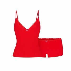 NWT Skims Lightweight Cotton Pointelle
Lace Cami & Boy-short Set SMALL